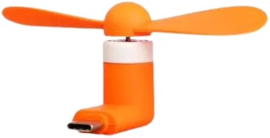 Mini Type-C USB Portable Fan – Compact & Lightweight Cooling Solution (White, Blue, Pink, Green, Black, Orange)