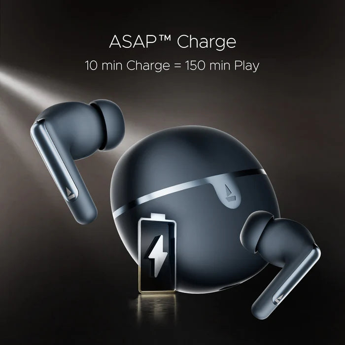 boAt Airdopes 161 ANC Elite Wireless Earbuds with Active Noise Cancellation up to 32dB, ENx Technology, BEAST Mode, Bluetooth Earbuds (Black)