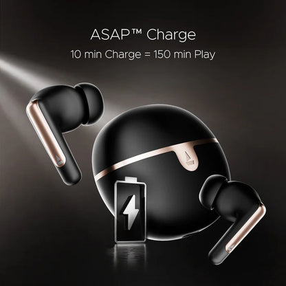 boAt Airdopes 161 ANC Elite Wireless Earbuds with Active Noise Cancellation up to 32dB, ENx Technology, BEAST Mode, Bluetooth Earbuds (Black)