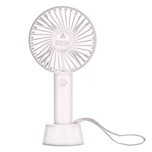 Rechargeable Mini Personal Fan – Portable USB Handheld Fan, Lightweight for Home, Office & Travel (White)
