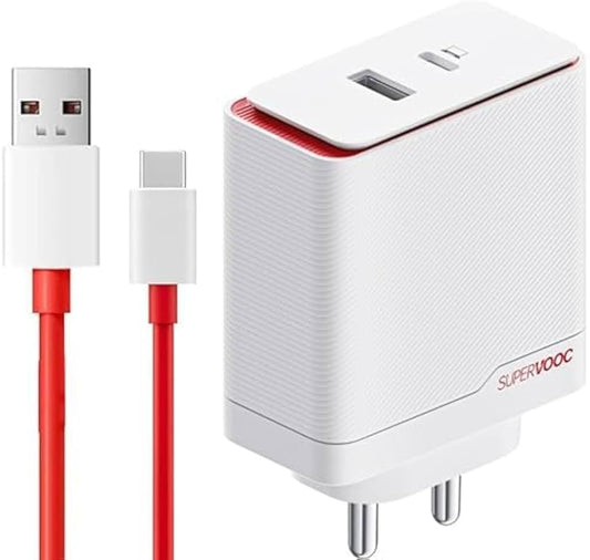 OnePlus SuperVOOC Super Flash 160W Dual-Port Power Adapter (White)
