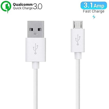 Micro-USB data and charging cable (white)