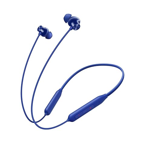 OnePlus Bullets Z2 Wireless Bluetooth Neckband Earphones with Mic – Bombastic Bass, 12.4mm Drivers, 10-Min Quick Charge, 20H Music, 30H Battery (Beam Blue)