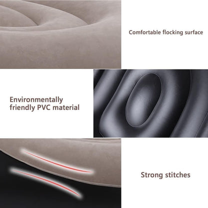 Inflatable Chair Sofa with Footstool – Portable Indoor & Outdoor Recliner Couch with Air Pump (Brown)