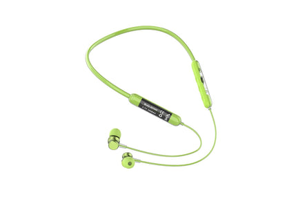 Neckband Bluetooth Earphones with Transparent Design, Up to 40H Playtime, Bluetooth 5.2, Advanced Audio Features, HD Voice, Premium Fit (Green)