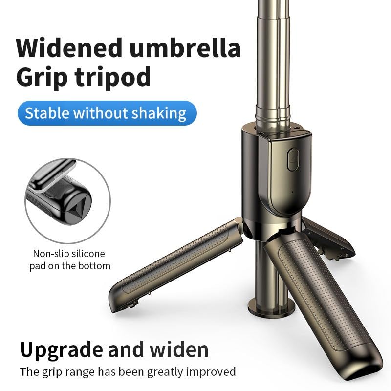 R1s 3-in-1 Professional Selfie Stick & Portable Tripod Stand for Mobile Phones – Perfect for Vlogging, Travel and YouTube – Compatible with All Smartphones (70 cm, Black)