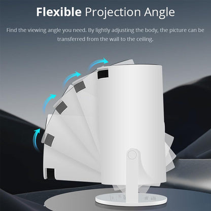 Mini Projector HY300 PRO – Portable 4K/1080P Video Projector with Dual-Band WiFi6 5G, Bluetooth 5.2, Android 11, 180° Rotatable, Auto Keystone, 35"-130" Screen (White)