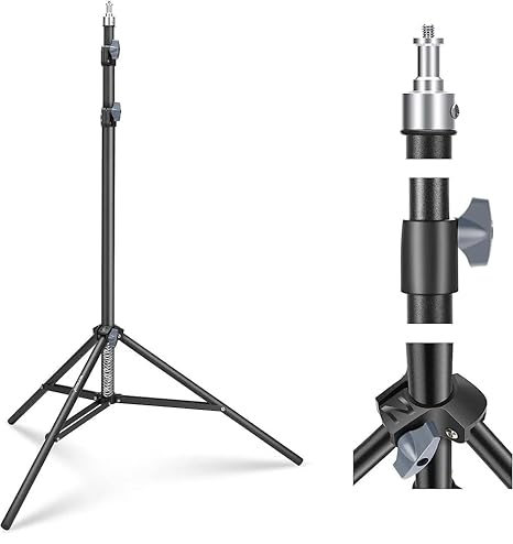 NP-9988 NeePho 7ft Heavy Duty Video Light Stand Tripod for Camera, Camcorder & Photography Lighting (Black)