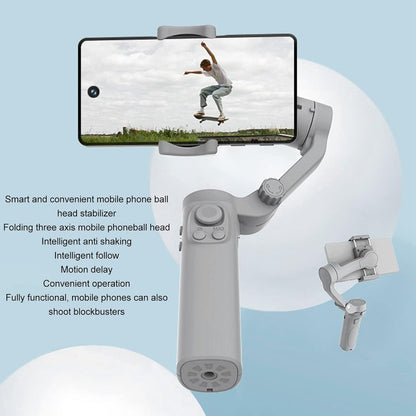 Fitgear FG-F5 3-Axis Foldable Smartphone Gimbal Stabilizer with Tripod – Handheld Vlogging Stabilizer for Face Tracking, Video Recording & YouTube Content Creation (White)