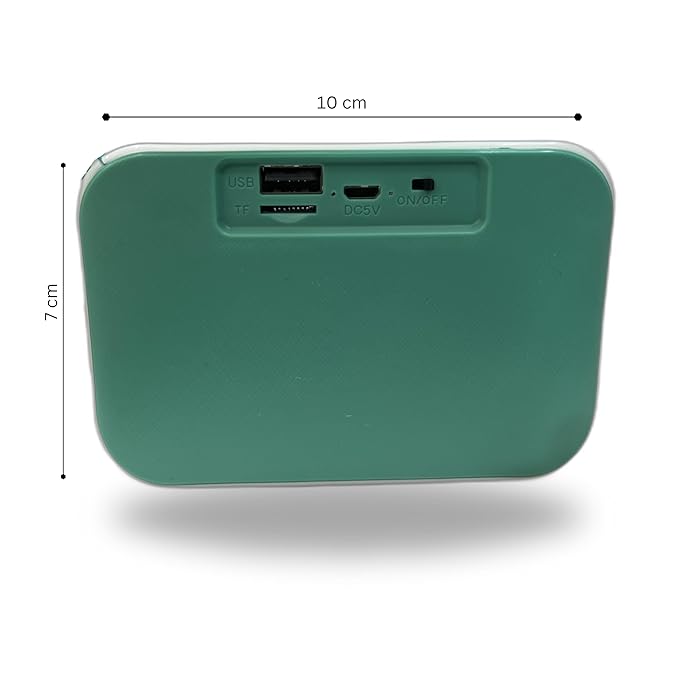 PickPack BT-1103 Upgraded Wireless Bluetooth Speaker with Disco LED, FM Radio, USB & TF Card Support (Green)