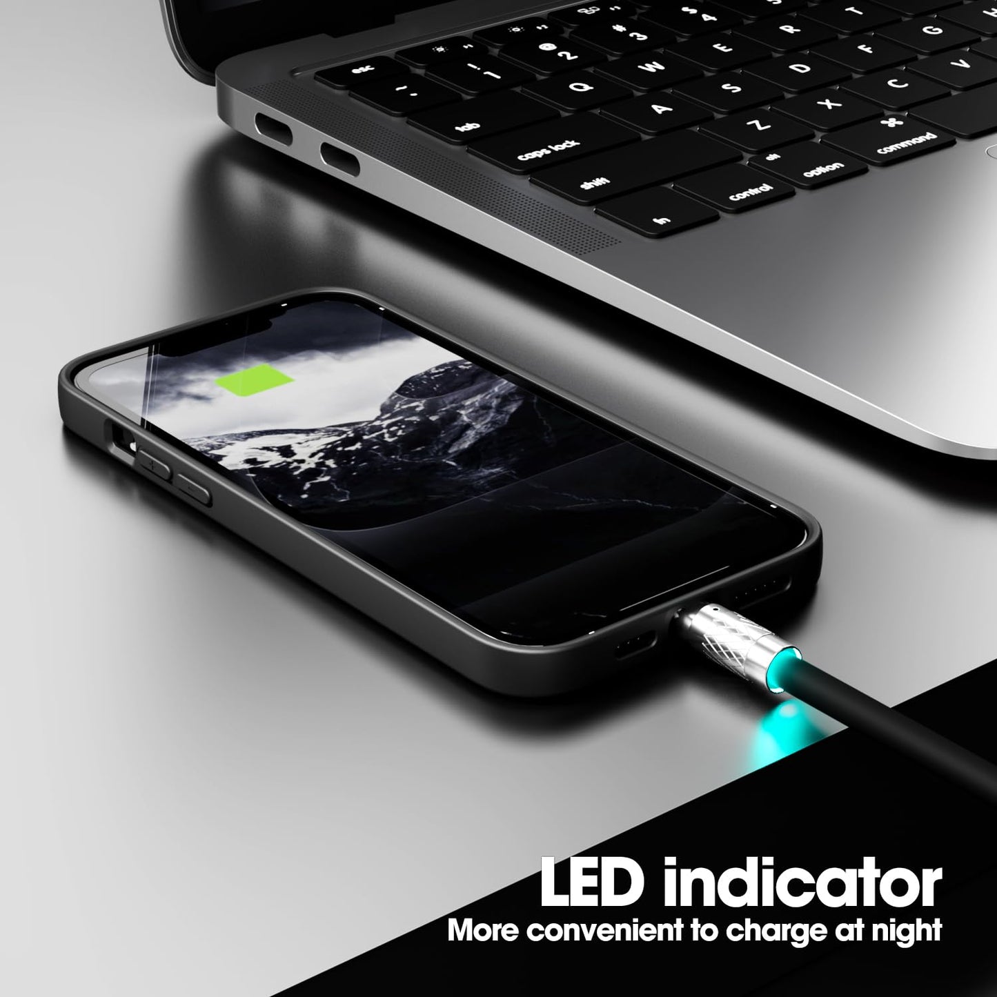 3-in-1 Fast Charging Cable 120W – USB-C, Lightning & Micro-USB Portable Charger Cord for iPhone, iPad, Smartphones, Tablets (Black)