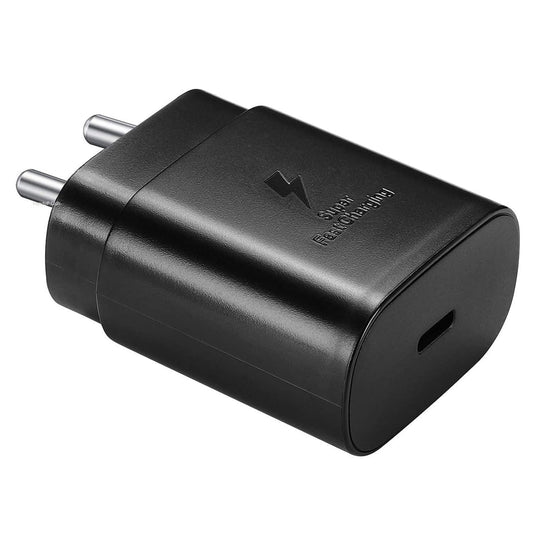 Samsung 25W Super Fast Charging USB-C PD Charger Adapter – Type-C Fast Charge Wall Charger (Black)