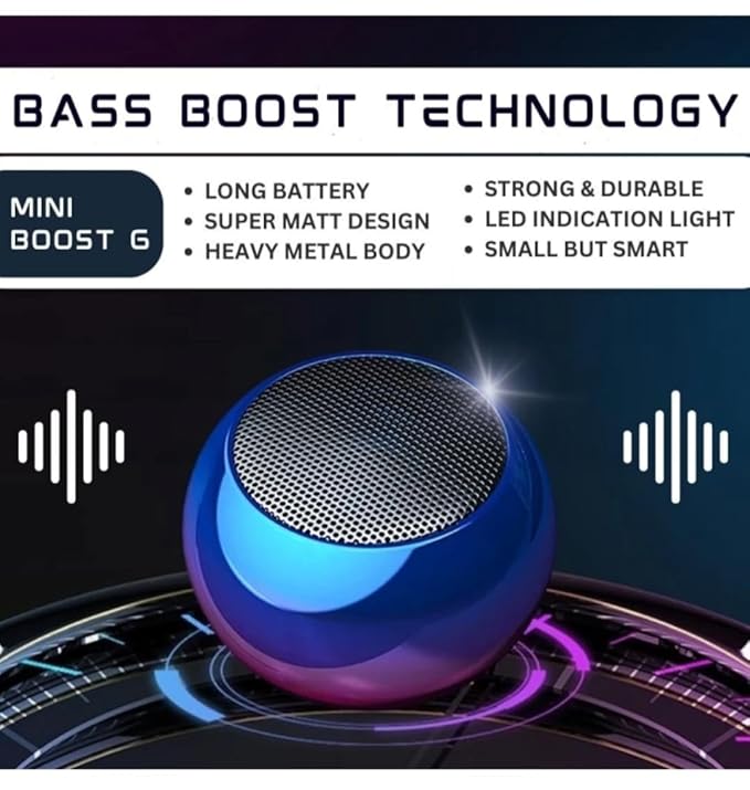 JBL Mini Boost M5 Portable Bluetooth Speaker – Compact Wireless Speaker, High-Quality Sound, Rechargeable Battery, Travel-Friendly (Silver)