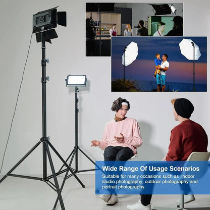 NP-9988 NeePho 7ft Heavy Duty Video Light Stand Tripod for Camera, Camcorder & Photography Lighting (Black)