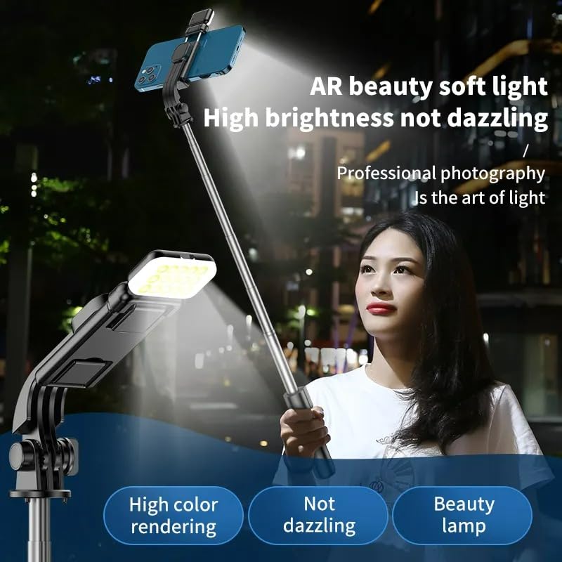 R1s 3-in-1 Professional Selfie Stick & Portable Tripod Stand for Mobile Phones – Perfect for Vlogging, Travel and YouTube – Compatible with All Smartphones (70 cm, Black)