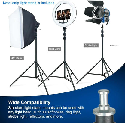 NP-9988 NeePho 7ft Heavy Duty Video Light Stand Tripod for Camera, Camcorder & Photography Lighting (Black)