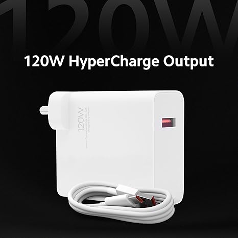 Xiaomi 120W HyperCharge Adapter Combo with USB-C Cable (White)