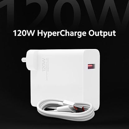 Xiaomi 120W HyperCharge Adapter Combo with USB-C Cable (White)