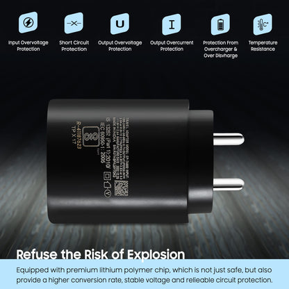 Samsung 25W Super Fast Charging USB-C PD Charger Adapter – Type-C Fast Charge Wall Charger (Black)