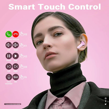 Ultrapods Max TWS Wireless Earbuds – ANC, Bluetooth 5.3, 24H Playtime, Gaming Mode, Built-in HD Mic (Black, White, Blue, Pink, Green)