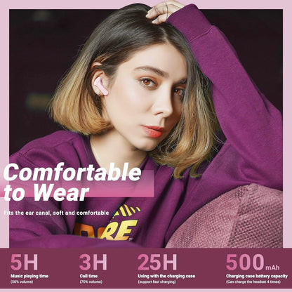 Ultrapods Max TWS Wireless Earbuds – ANC, Bluetooth 5.3, 24H Playtime, Gaming Mode, Built-in HD Mic (Black, White, Blue, Pink, Green)