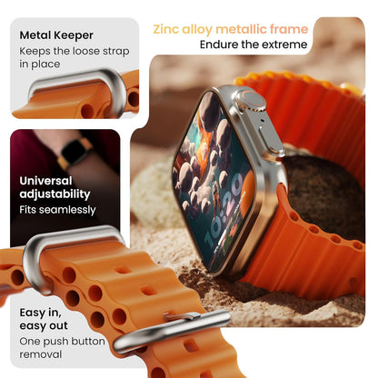 T900 Ultra Smartwatch – 1.95" Screen, BT Calling, Working Crown, Zinc Alloy Frame, 900nits Brightness, AI Voice Assistant, SpO2 Monitoring, 120+ Sports Modes (Black Strap)