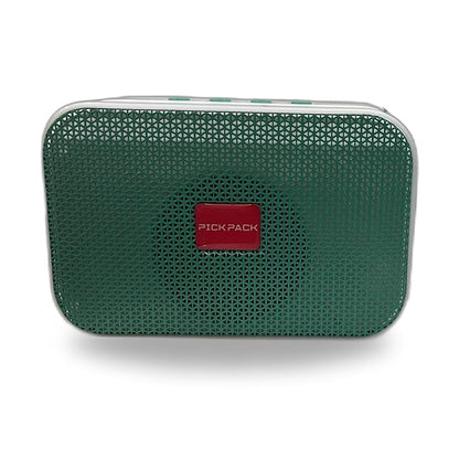 PickPack BT-1103 Upgraded Wireless Bluetooth Speaker with Disco LED, FM Radio, USB & TF Card Support (Green)