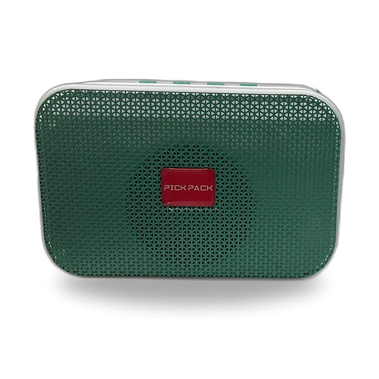 PickPack BT-1103 Upgraded Wireless Bluetooth Speaker with Disco LED, FM Radio, USB & TF Card Support (Green)