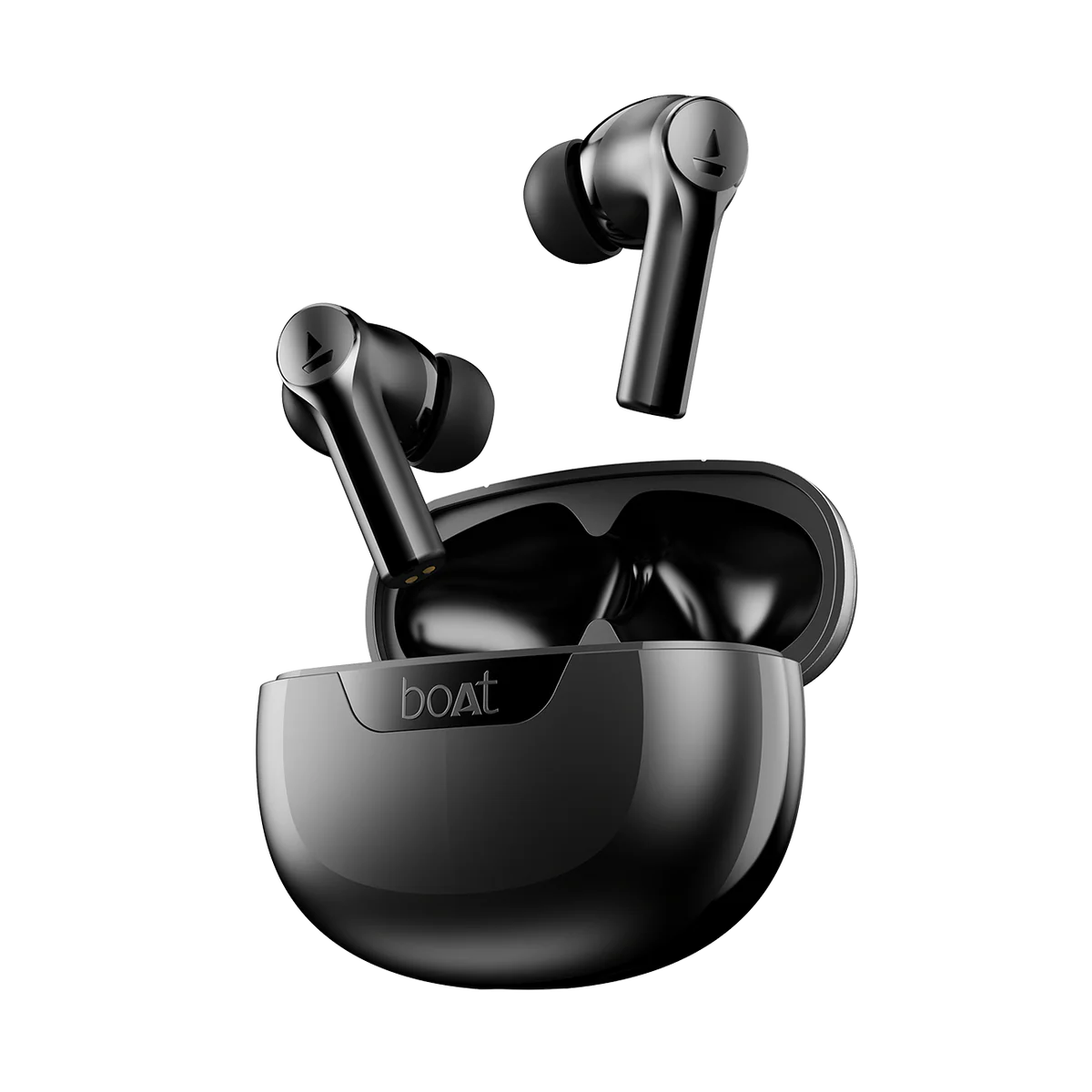 boAt Airdopes 300 Wireless Earbuds with 50 Hours Playback, Quad Mics with AI ENx™ Tech, ASAP™ Charge, Spatial Audio (Black)