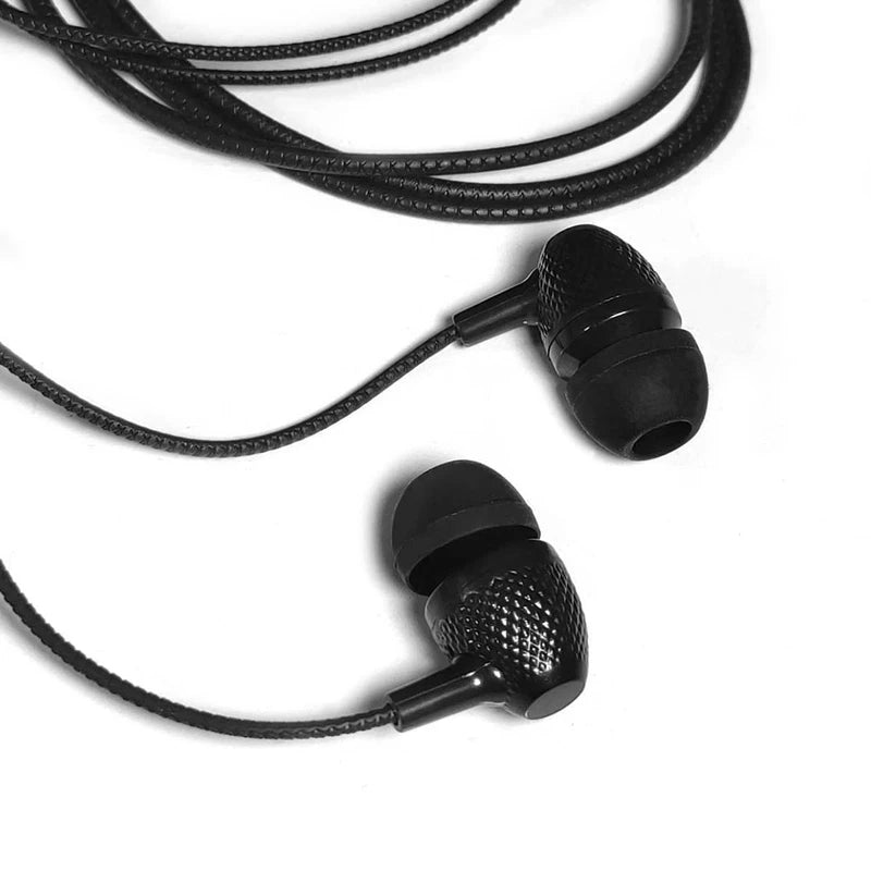 Universal 3.5mm Jack Wired Headphones with Mic – Strong Bass In‑Ear Earphones for All Smartphones (White, Black)