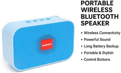 PickPack BT-1103 Upgraded Wireless Bluetooth Speaker with Disco LED, FM Radio, USB & TF Card Support (Green)