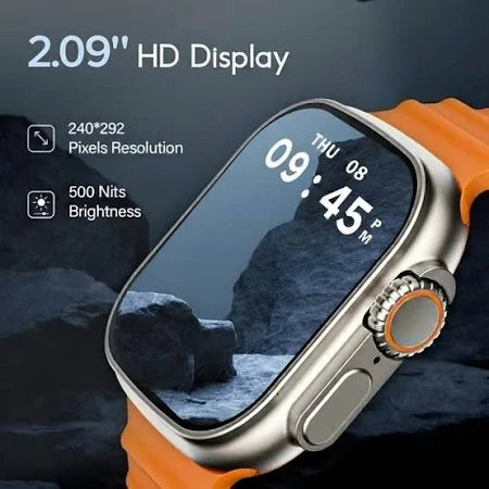 T900 Ultra Smartwatch – 1.95" Screen, BT Calling, Working Crown, Zinc Alloy Frame, 900nits Brightness, AI Voice Assistant, SpO2 Monitoring, 120+ Sports Modes (Black Strap)