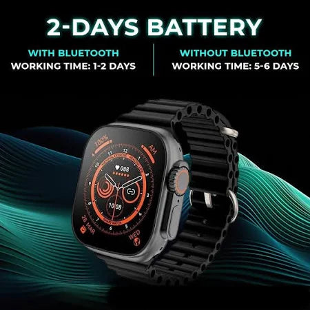 T900 Ultra Smartwatch – 1.95" Screen, BT Calling, Working Crown, Zinc Alloy Frame, 900nits Brightness, AI Voice Assistant, SpO2 Monitoring, 120+ Sports Modes (Black Strap)