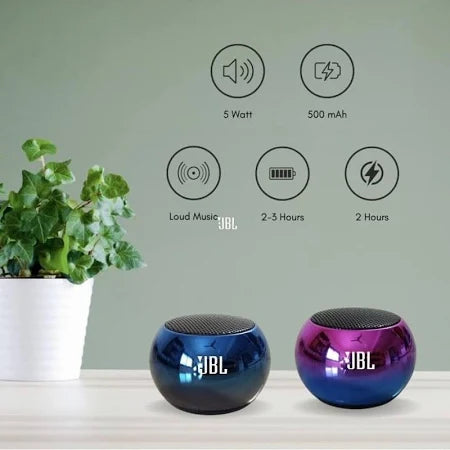 JBL Mini Boost M5 Portable Bluetooth Speaker – Compact Wireless Speaker, High-Quality Sound, Rechargeable Battery, Travel-Friendly (Silver)