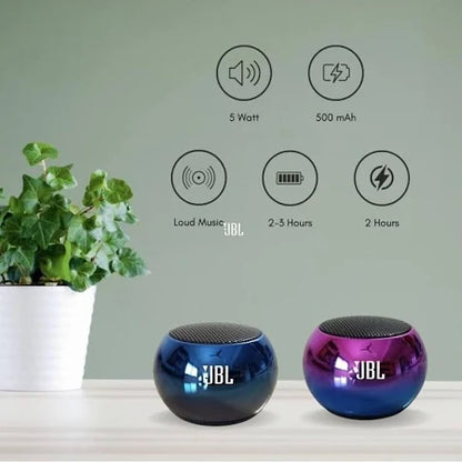 JBL Mini Boost M5 Portable Bluetooth Speaker – Compact Wireless Speaker, High-Quality Sound, Rechargeable Battery, Travel-Friendly (Silver)