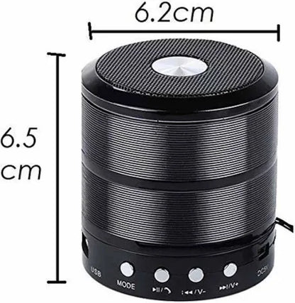 Rock Music RM-887 Bluetooth Wireless Speaker – Portable Compact Speaker with Clear Sound & Strong Bass (Silver)