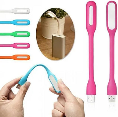 Flexible USB LED Light – Bendable & Portable Lighting for Laptop, Power Bank, PC, or Desk (Blue, White, Green, Orange, Pink)
