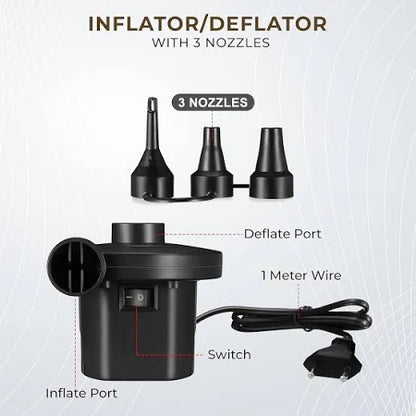 Inflatable Single Air Sofa with Electric Pump – Comfortable Portable Lounger Couch for Indoor, Outdoor & Beach Use (Pink)