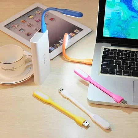 Flexible USB LED Light – Bendable & Portable Lighting for Laptop, Power Bank, PC, or Desk (Blue, White, Green, Orange, Pink)