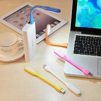 Flexible USB LED Light – Bendable & Portable Lighting for Laptop, Power Bank, PC, or Desk (Blue, White, Green, Orange, Pink)