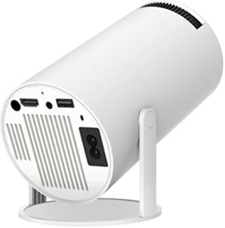 Mini Projector HY300 PRO – Portable 4K/1080P Video Projector with Dual-Band WiFi6 5G, Bluetooth 5.2, Android 11, 180° Rotatable, Auto Keystone, 35"-130" Screen (White)