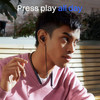 OnePlus Bullets Z2 Wireless Bluetooth Neckband Earphones with Mic – Bombastic Bass, 12.4mm Drivers, 10-Min Quick Charge, 20H Music, 30H Battery (Beam Blue)