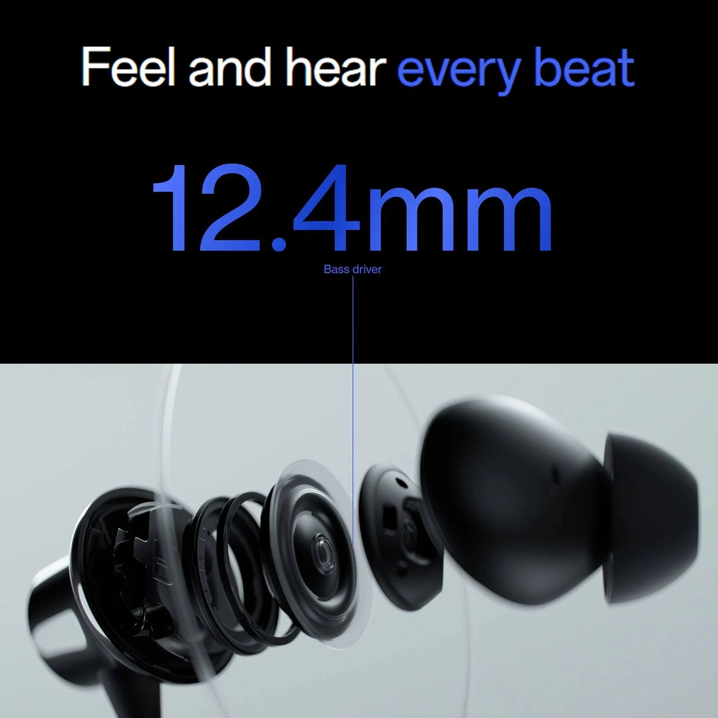 OnePlus Bullets Z2 Wireless Bluetooth Neckband Earphones with Mic – Bombastic Bass, 12.4mm Drivers, 10-Min Quick Charge, 20H Music, 30H Battery (Beam Blue)