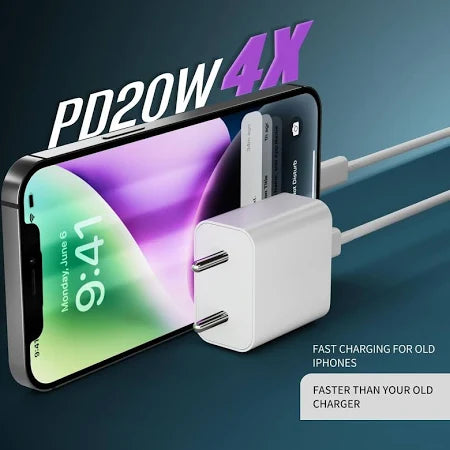 Apple 20W USB-C Fast Charging Power Adapter (White)