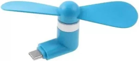 Mini Type-C USB Portable Fan – Compact & Lightweight Cooling Solution (White, Blue, Pink, Green, Black, Orange)