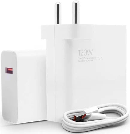 Xiaomi 120W HyperCharge Adapter Combo with USB-C Cable (White)