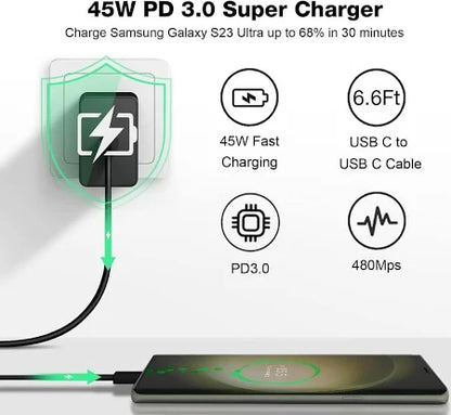 SAMSUNG 5A USB-C to USB-C Fast Charging Cable (Black)