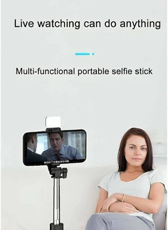 R1s 3-in-1 Professional Selfie Stick & Portable Tripod Stand for Mobile Phones – Perfect for Vlogging, Travel and YouTube – Compatible with All Smartphones (70 cm, Black)